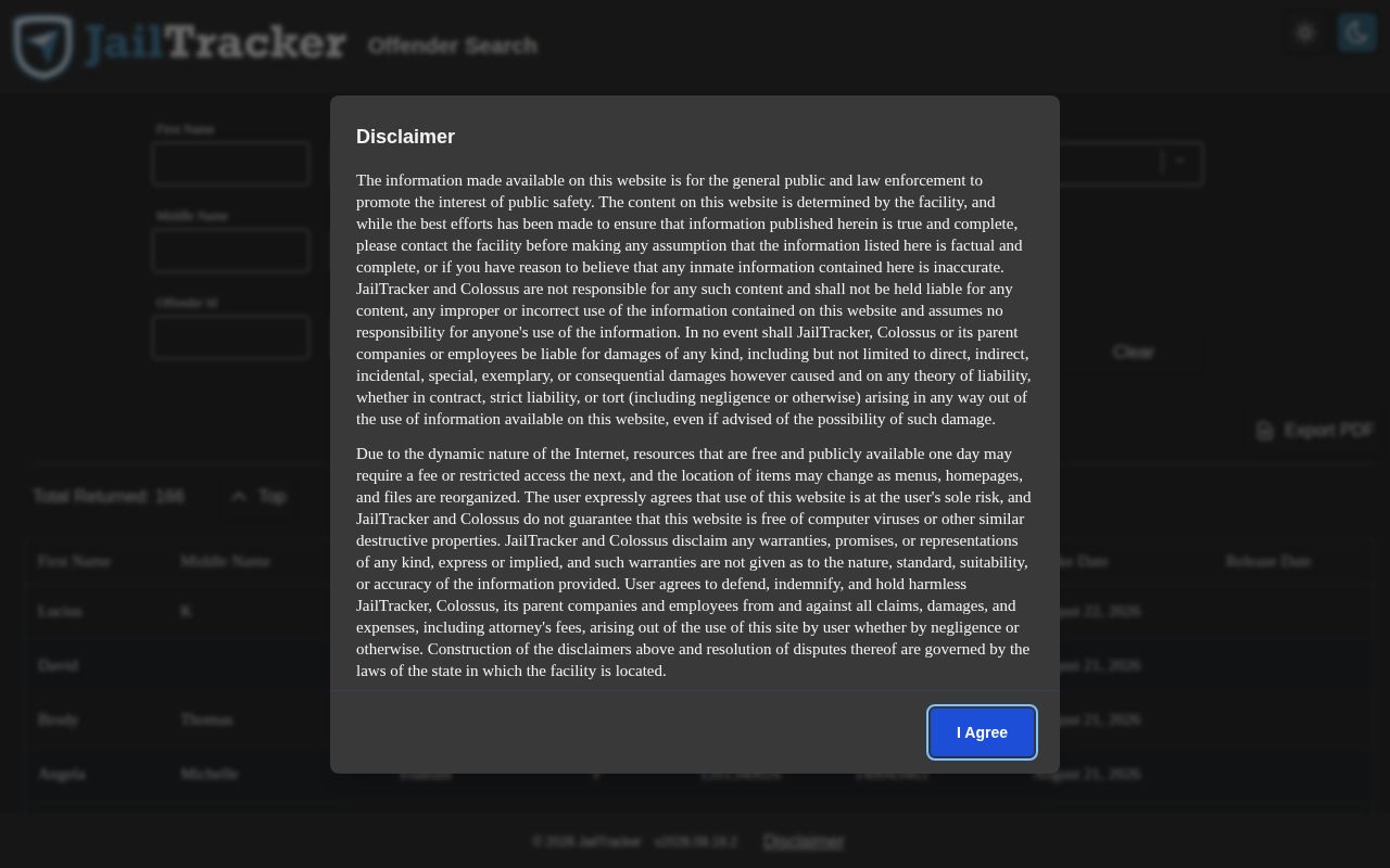 Boone County Jail roster booking search filters